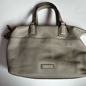 Fossil Taupe Leather Satchel
